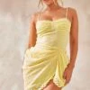 Lemon Broderie Knot Drape Detail Shift Dress -Cheap Glamarish Store 03e7ba7938145c83f933250daf1732ff4a7956b0 cne2962 1