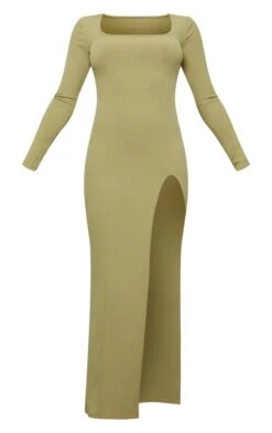 Sage Khaki Square Neck Split Hem Midaxi Dress -Cheap Glamarish Store 09ff76adcd5c5a6cb8c1f12740048947d0708696 cnd4088 5