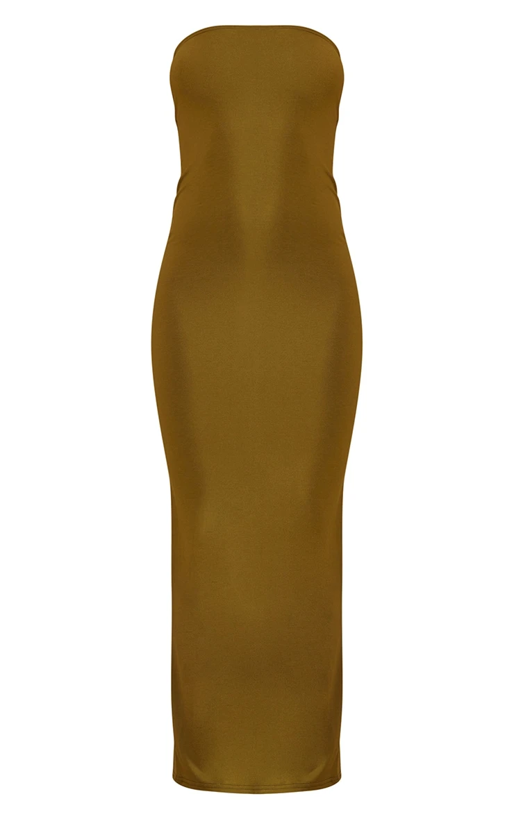 Olive Bandeau Maxi Dress 7 Olive Bandeau Maxi Dress - Image 5