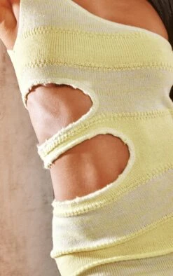 Yellow Extreme Cut Out Side Marl Knit Mini Dress -Cheap Glamarish Store 10cc58ded43cac37f1a6e0090cd52e431e0c53d2 cnc3266 4