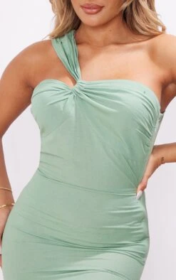 Pistachio Linen Look One Shoulder Knot Detail Bodycon Dress -Cheap Glamarish Store 14c9dd0e5db484b05d4484fe87763ce7059e3845 cnd5474 4