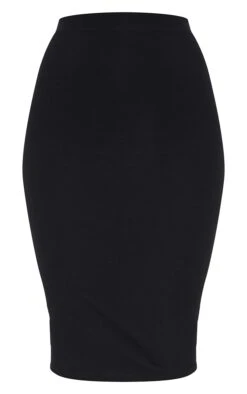 Black Basic Cotton Blend Jersey Midi Skirt -Cheap Glamarish Store 15604ac4ae047bd464c77a66072670aeb330ab37 cmp0773 6