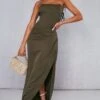 Khaki Woven Ruched Skirt Midi Skirt -Cheap Glamarish Store 1889501193a73ed4dd8e7626a75a6e576e595a3f cnc8398 1