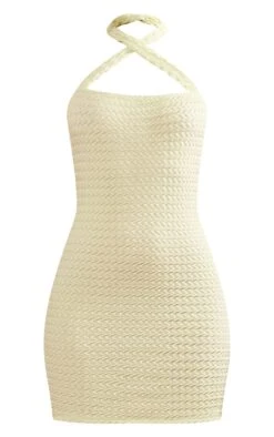 Sage Green Textured Halter Strap Bodycon Dress -Cheap Glamarish Store 1c6a58ddde804a259ed9c6c9f8e9adc3381d7ffa cnd5815 5