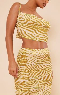 Green Zebra Print Plisse Maxi Skirt -Cheap Glamarish Store 1dba97d302ae2d4128a109329c3d3db699e2dd17 cne0259 4