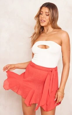 Rust Cheesecloth Handkerchief Hem Tie Waist Mini Skirt -Cheap Glamarish Store 1f62259df0f9c6f2a0dc10ec0447ee653db0b5c7 cnd9145 4