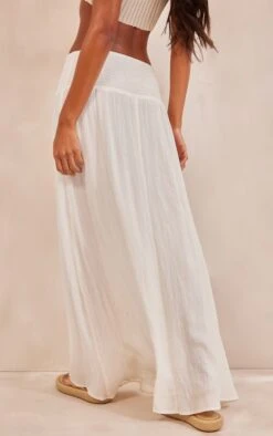 White Cheesecloth Tie Shirred Waist Floaty Maxi Skirt 9 White Cheesecloth Tie Shirred Waist Floaty Maxi Skirt -Cheap Glamarish Store 203b2d35e571c772b40c43c398c10ef7c63b6c43 cnd6658 3