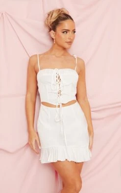 White Lace Up Corset Frill Hem Shift Dress -Cheap Glamarish Store 2da22c9bb82c8545a021587aca693d899fa148c6 cnd2345 1