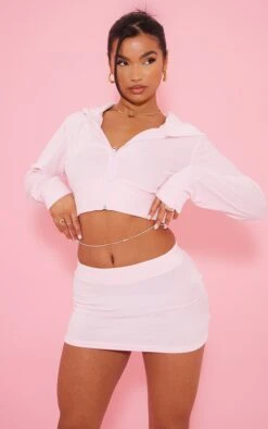 Baby Pink Velour Micro Mini Skirt -Cheap Glamarish Store 31cb519a3e9e492887620fb15ef08b0167ea7aab cmw9423 4