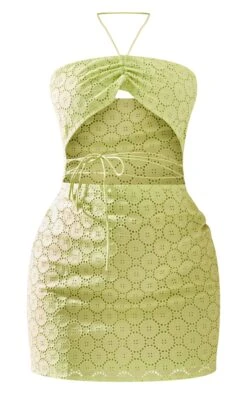Sage Broderie Anglaise Cut Out Strap Detail Bodycon Dress 11 Sage Broderie Anglaise Cut Out Strap Detail Bodycon Dress -Cheap Glamarish Store 3a038cff723e26f3c6a04107ed9d37efafce45ff cnd5897 5