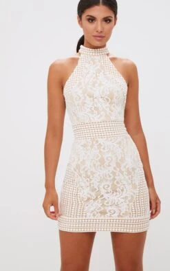 White High Neck Lace Crochet Bodycon Dress -Cheap Glamarish Store 3a19fa0e4aee0c197571acc2573795c82d4ab254 CLT6167 1 1