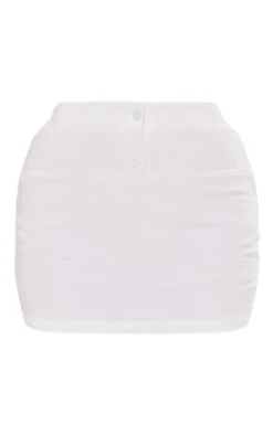Cream Textured Stripe Button Detail Mini Skirt -Cheap Glamarish Store 3b3e1c1d124aa9dc2f1fd4b86df56967c04fb00f cne3931 6