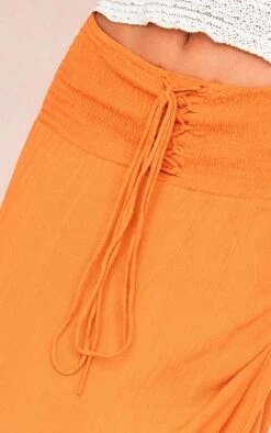 Rust Cheesecloth Tie Shirred Waist Floaty Maxi Skirt -Cheap Glamarish Store 44593e0324e46cf0510def21f1f09b901875a27c cnd6659 4