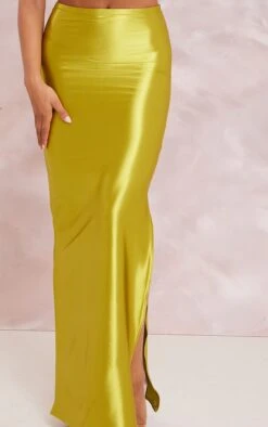 Olive Stretch Satin Split Side Maxi Skirt 10 Olive Stretch Satin Split Side Maxi Skirt -Cheap Glamarish Store 46f741bf68e6a92ce5a2ded95341353ae4cf4bd4 cne3925 4