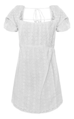 White Broderie Anglaise Puff Sleeve Detail Shift Dress -Cheap Glamarish Store 4ae42e675755e06d1ca5eb5c464b259739822b20 cnd4303 5