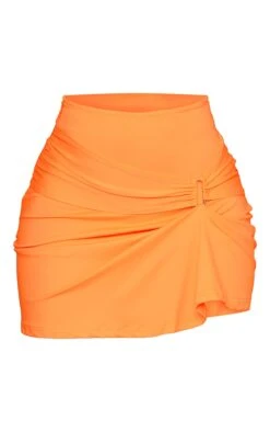 Orange Side Ruched Buckle Detail Mini Skirt -Cheap Glamarish Store 4c6a6477ceadd6dc0088a9bdfc0ddb4eb2710566 cmy1179 6