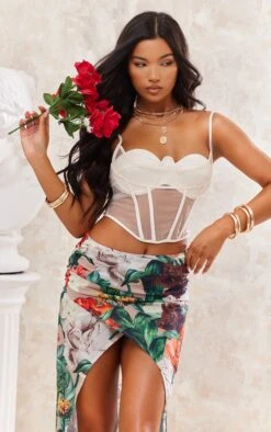 Multi Floral Ruched Maxi Skirt -Cheap Glamarish Store 4da18f56a4c4f381dd738a6209a531417ef91dd6 cnd3537 4