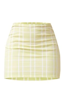 Pale Green Gingham Seersucker Mini Skirt -Cheap Glamarish Store 4e7750359484d6d5196ed75f96662ea11bab0fdf cne0150 6