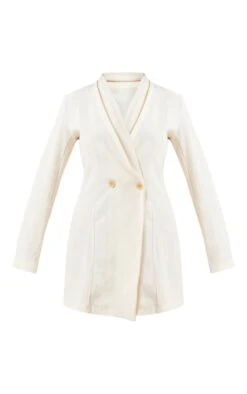 Cream Textured Button Blazer Dress -Cheap Glamarish Store 5012e5870e001e4a838bcd0fb1108864d2ec4c7a cne1551 5