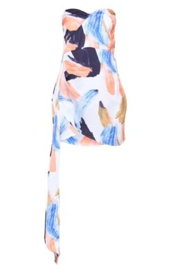 White Abstract Print Satin Bandeau Drape Skirt Detail Bodycon Dress -Cheap Glamarish Store 50c1626f046efe963e54488db6ead595deb41c08 cnd2200 5