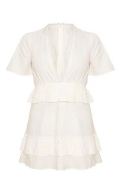 White Short Sleeve Tiered Skirt Shift Dress 11 White Short Sleeve Tiered Skirt Shift Dress -Cheap Glamarish Store 52b915fbd646b56e92eb6e9c89af71d782b35f87 cnd6436 5