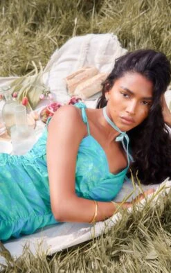 Green Floral Ruched Strappy Halterneck Bodycon Dress -Cheap Glamarish Store 53607b97b56deda0ebb525ffb1e19eabf33b63f0 cnd8919 4