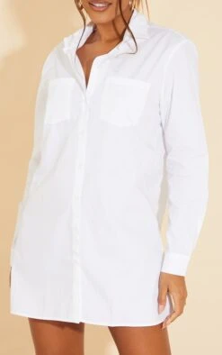 White Long Sleeve Button Shirt Dress -Cheap Glamarish Store 56570778a1e2d0228af1523203624a66972d7470 cmt6177 5