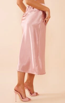 Dusty Pink Satin Bias Cut Midi Skirt -Cheap Glamarish Store 56b17a0b818c759973a29c6d320dcda7a741f85c cnd8257 3
