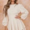 Stone Woven Binding Waist Detail Puff Long Sleeve Shift Dress 1 Stone Woven Binding Waist Detail Puff Long Sleeve Shift Dress -Cheap Glamarish Store 56ca5e656b98d4a3c2680544f4ff666f6b1f13d4 cmt9390 1