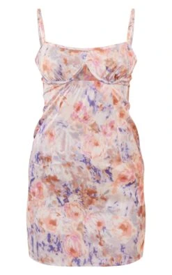 Pink Abstract Print Underwired Cut Out Bust Shift Dress -Cheap Glamarish Store 5761dd7f440bb4252748e727160075f6f408dd35 cnd4283 5