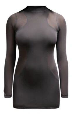 Charcoal Sheer Knit Racer Lined Long Sleeve Dress 11 Charcoal Sheer Knit Racer Lined Long Sleeve Dress -Cheap Glamarish Store 584fc6ced56d7e1e211057240b1ad846485e434e cnb8418 5