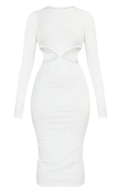 White Rib Knot Cut Out Long Sleeve Midaxi Dress 11 White Rib Knot Cut Out Long Sleeve Midaxi Dress -Cheap Glamarish Store 59634fcaf7925f71d235d9dce06260a5bc4ba20f cmw6618 6