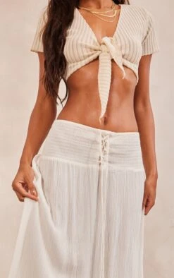 White Cheesecloth Tie Shirred Waist Floaty Maxi Skirt 10 White Cheesecloth Tie Shirred Waist Floaty Maxi Skirt -Cheap Glamarish Store 5fdcd31c81bf52252736b8f95cf1b804a84f99be cnd6658 4