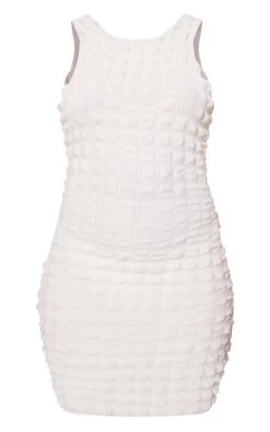 White Textured Racer Neck Sleeveless Bodycon Dress -Cheap Glamarish Store 63d93e841a3ad382e717481249196cb9f6be8bc2 cmy8353 6