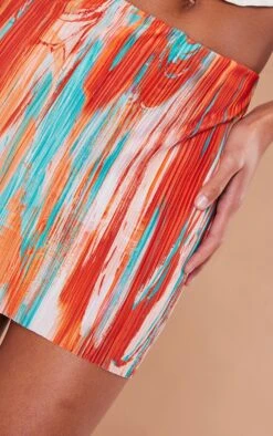 Orange Teal Printed Plisse Micro Mini Skirt -Cheap Glamarish Store 66804edd8d1e4c1c49d00357ae2b56e1dd608ac3 cnd9332 5