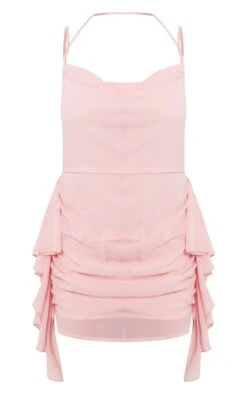 Blush Chiffon Cowl Frill Detail Halter Tie Shift Dress -Cheap Glamarish Store 66a9d3a409d98c98ad207fcc0f8b0d0b35dc9c98 cne1430 5