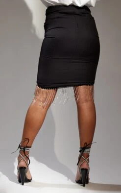 Black Woven Sequin Tassel Midi Skirt -Cheap Glamarish Store 68222aa255655f128ad765a531525c2a1e21c7b9 cnb4146 3