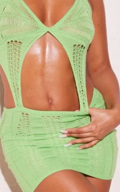Lime Knitted Crochet Extreme Cut Out Mini Dress -Cheap Glamarish Store 6851f0d4b18cf47e7ccd70a2959f54d1e4b56b47 cnc8707 4
