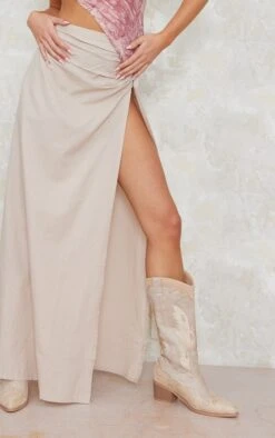 Stone Linen Look Hook And Eye Ruched Waistband Maxi Skirt 10 Stone Linen Look Hook And Eye Ruched Waistband Maxi Skirt -Cheap Glamarish Store 68a887b4256c9516935740a4bc5563a9b2f54700 cnd9931 4