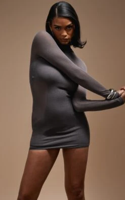 Charcoal Sheer Knit Racer Lined Long Sleeve Dress 10 Charcoal Sheer Knit Racer Lined Long Sleeve Dress -Cheap Glamarish Store 6b3ab61637257263cb9da351e523c57804ae1e01 cnb8418 4