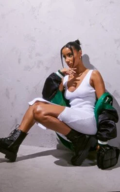 White V Neck Side Split Knit Midi Dress -Cheap Glamarish Store 6c18d581fc99fe8a2dc61443e52407fce08e92b4 cmu0223 4