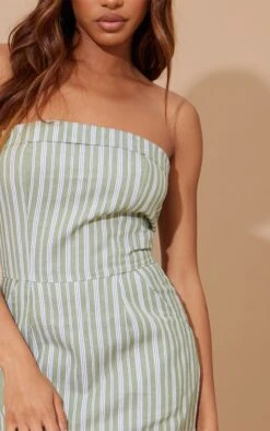 Green Stripe Linen Look Bandeau Bodycon Dress -Cheap Glamarish Store 74c4fae375a13617fdeb2542f9bdc8f9e6aa1e58 cnd9214 4