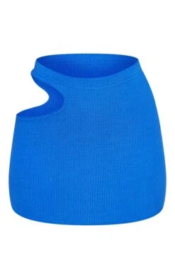 Bright Blue Crinkle Rib Cut Out Waist Mini Skirt -Cheap Glamarish Store 7b711457a946c54db531a9abeafd03649aea346b cna3884 6