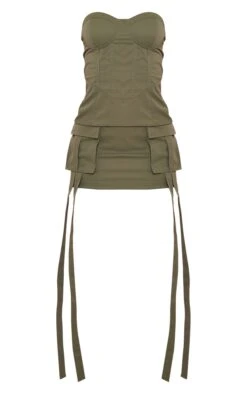 Khaki Cargo Pocket Detail Bandeau Underwired Bodycon Dress -Cheap Glamarish Store 7ec4179fb465f8c9d217d4fce9543ceeb2a57827 cnd2222 5