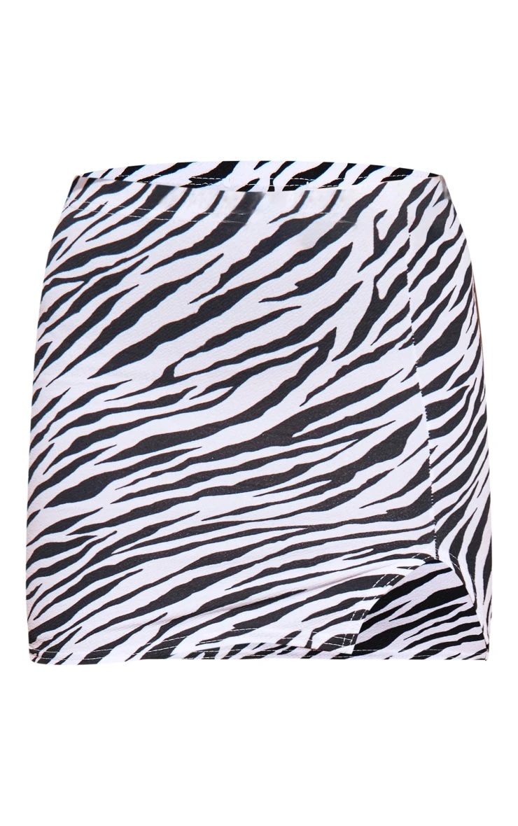 Zebra Print Split Mini Skirt 8 Zebra Print Split Mini Skirt - Image 6