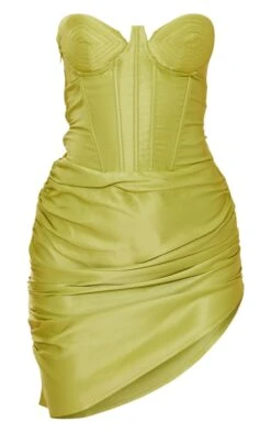 Lime Satin Underwired Cup Detail Ruched Bodycon Dress -Cheap Glamarish Store 81b63e1ee57193470eabfd400c58b55cb13d3c87 cnd0378 5