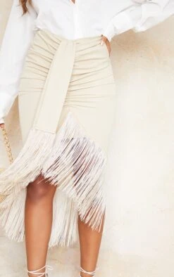 Cream Tassel Hem Midi Skirt -Cheap Glamarish Store 831314cc40cf599d07efc8e94d31608c89229185 cmt5174 4