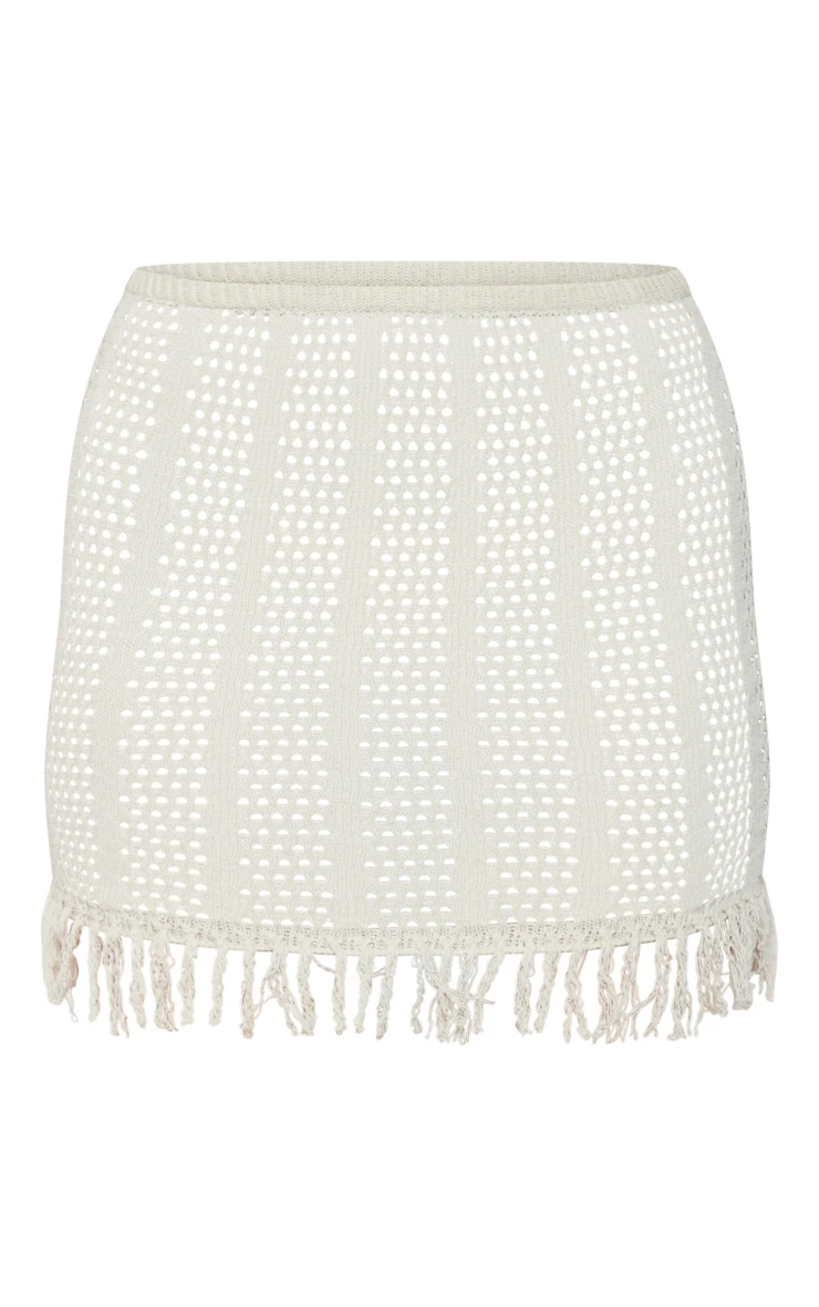 Stone Frill Edge Detail Crochet Mini Skirt 8 Stone Frill Edge Detail Crochet Mini Skirt - Image 6