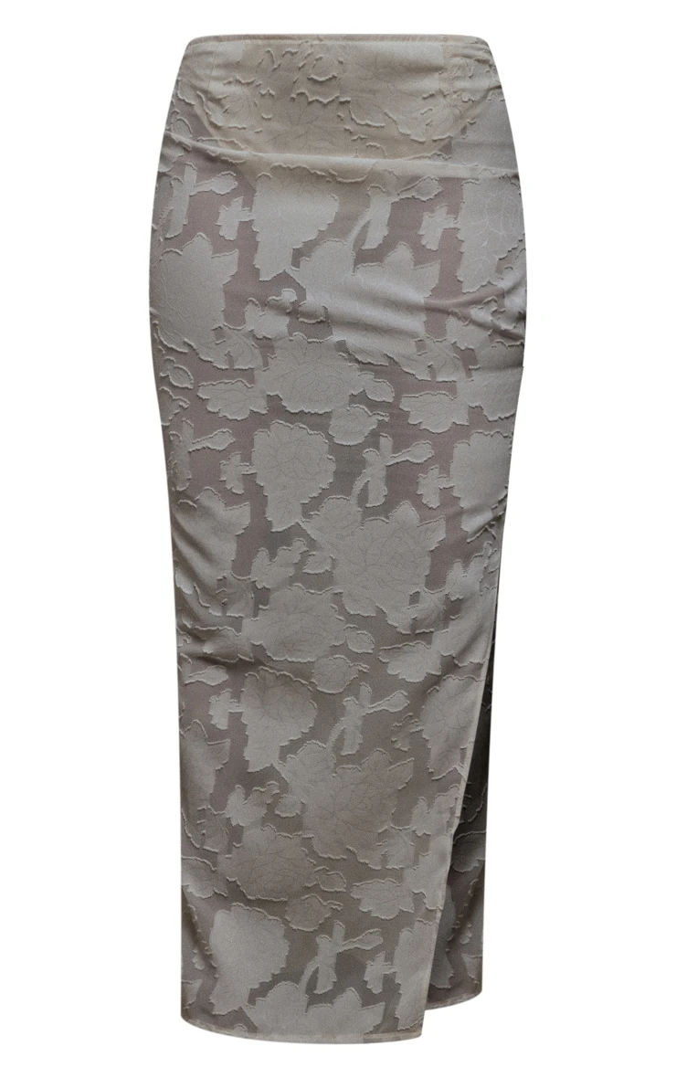 Cream Floral Applique Low Rise Maxi Skirt 7 Cream Floral Applique Low Rise Maxi Skirt - Image 5