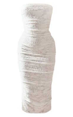 White Floral Textured Bandeau Ruched Side Maxi Dress 10 White Floral Textured Bandeau Ruched Side Maxi Dress -Cheap Glamarish Store 8eb4ce291595fc56b36756a37c9604deb7f5c3fd cnd7617 5